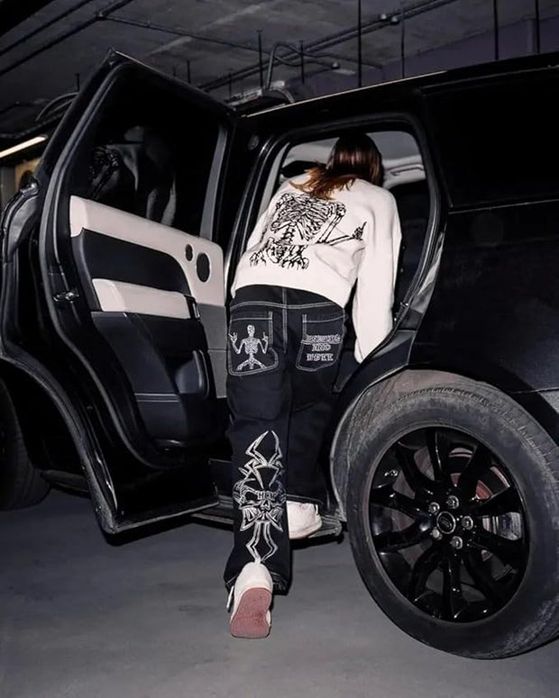 GOTHIC SKULL JEANS
