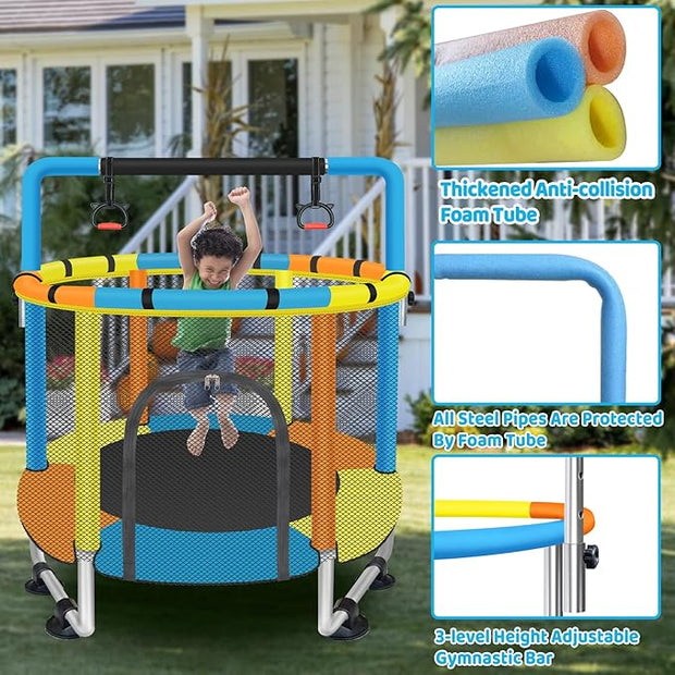MINIBOUNCE 55" TODDLER TRAMPOLINE WITH SAFETY ENCLOSURE
