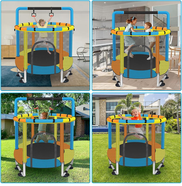 MINIBOUNCE 55" TODDLER TRAMPOLINE WITH SAFETY ENCLOSURE