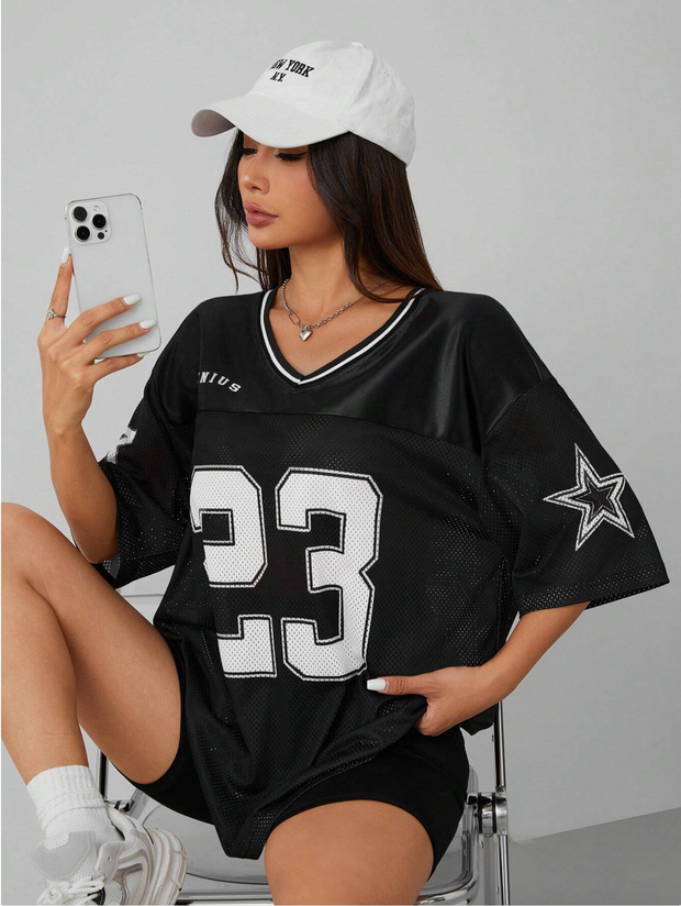 BLACK OVERSIZED JERSEY