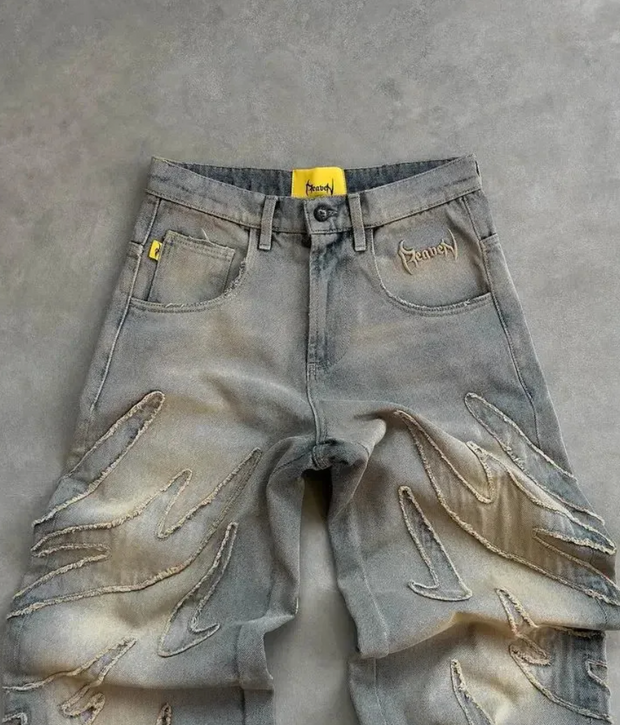 REAVEN EMBROIDERY JEANS