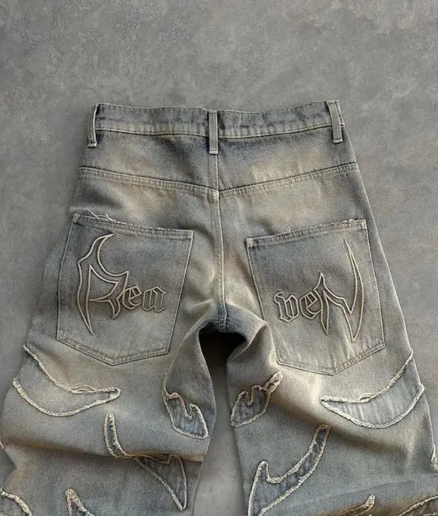 REAVEN EMBROIDERY JEANS
