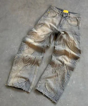 REAVEN EMBROIDERY JEANS